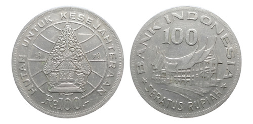 Nvs-moneda Indonesia 100 Rupias 1978 2on#1 (Usado)