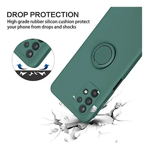 Funda Para Samsung A32 5g De Silicona Anillo 360 - Verde