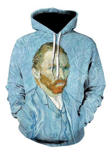 Sudadera Con Capucha Impresa En 3d Al Óleo De Van Gogh