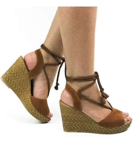 Sandalia anabela barata cheap