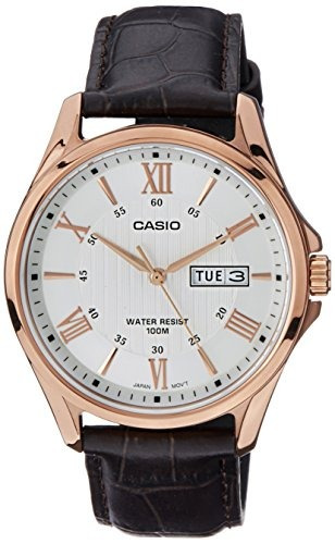 Reloj Casio Para Hombre Mtp-1384l-7avdf (a882) Oro-rosa Con