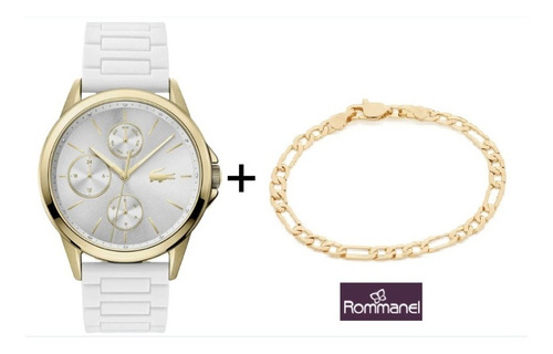 Kit Relogio Lacoste Feminino +pulseira Rommanel B 18k 551635