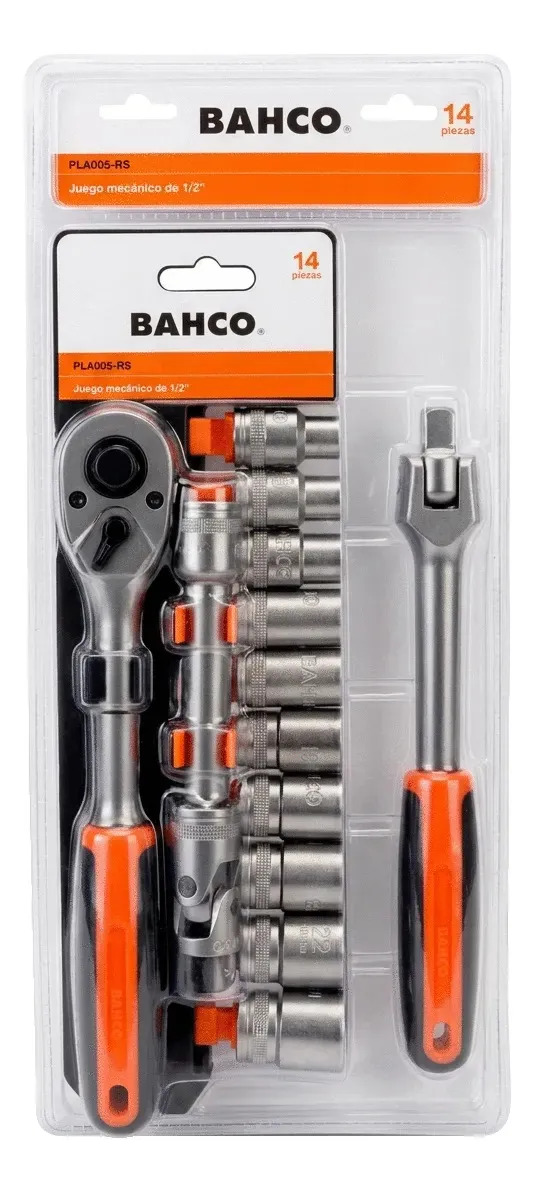 Juego Tubos Crique 13pz Enc 1/2 Herramienta Bahco Pla005-rs Naranja