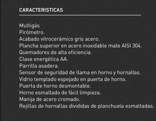 Imagen 3 de 4 de Cocina Tst 57.6 Cm Gris Acero Multigas Parrilla Envios