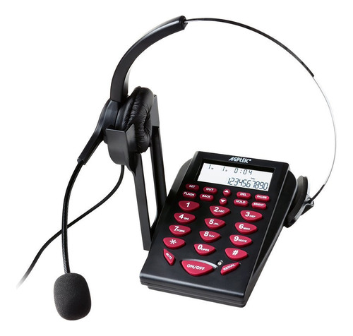 Agptek Telefono Auricular Monoaural, Con Cable, Cancelacion 