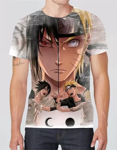 Kit 2 Camiseta Naruto Infantil Menino Sasuke e Boruto Desenho