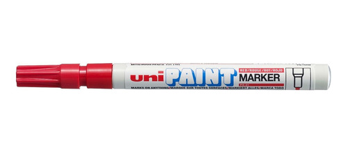 Caneta Marcador Permanente Uni Paint Marker Px21 Vermelha