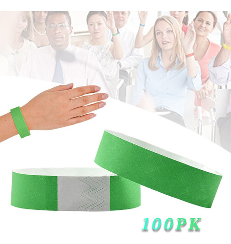 100 Pulseras Tyvek Colores Variados (sin Impresión) Eventos!