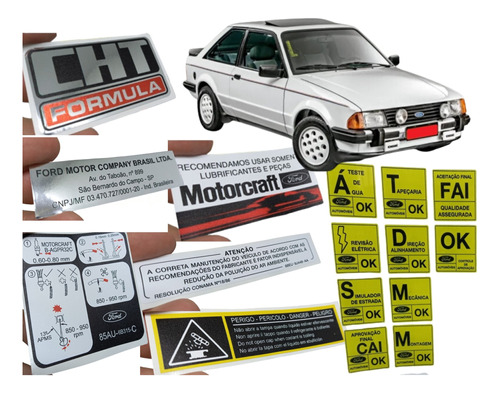 Adesivos Ford Escort Xr3 83 A 89 - Kit P/restauração