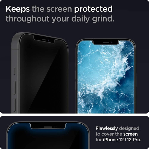 Imagen 6 de 6 de Vidrio Templado Spigen iPhone 12 Mini Glas.tr Slim Hd 9h