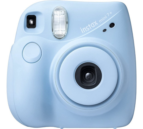 Cámara instantánea Fujifilm Instax Mini 7+ de 10 películas, funda y miniálbum azul claro