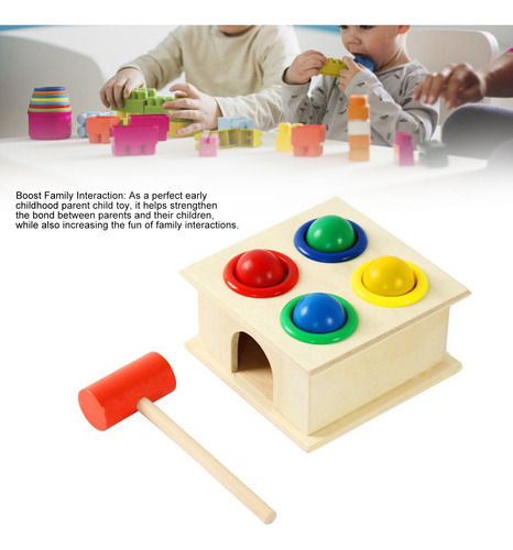 Juguete De Madera Con Forma De Martillo, Educativo Para Niño