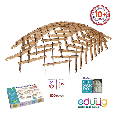 Leonardo Da Vinci 10 Cúpulas Para Montar Com Encaixe