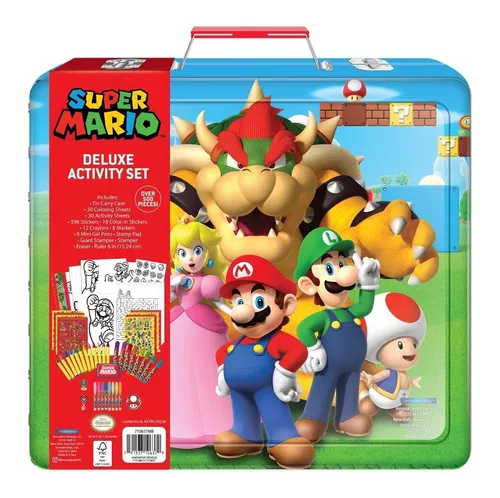 Estuche De Crayolas De Lujo Metálico Super Mario Bros