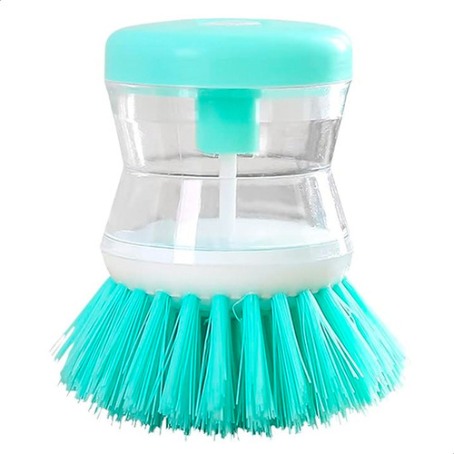 Cepillo Esponja Dispenser Detergente Colores Cocina Color Verde