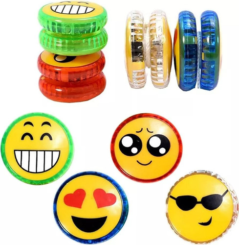 Yoyo Ioio Smile Emoji Led Coloridos Carinhas Divertidas