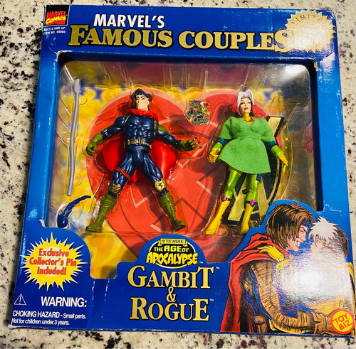 Marvel Comics Toy Biz Vintage Gambit & Rogue Famous Couples