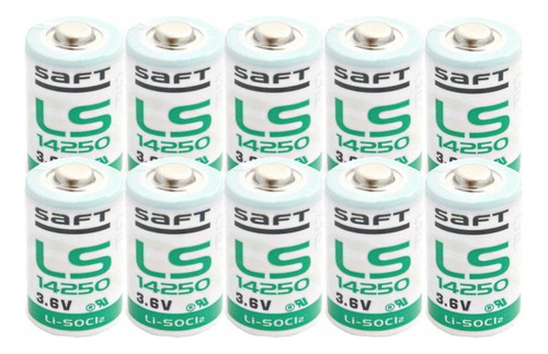 10 Bateras Saft Ls14250 1/2 Aa De 3.6 V 14250 Que Se Pueden