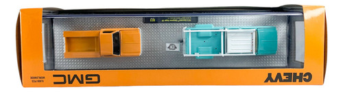 Cheyenne Super 1973 Y Sierra Grande 1975 M2 Escala 1/64 1:64 Color Cian/naranja