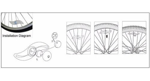 Luz Led Silicon  Bici Resistente Agua Verde Rojo Multicolor