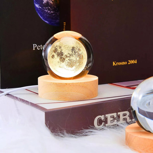 Lámpara De Luz De Noche Led De Bola De Cristal 3d Lámpara Lu