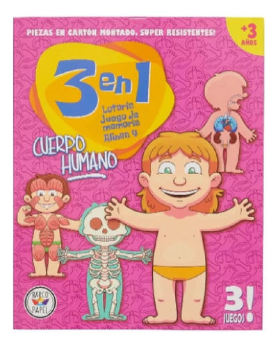 Juego De Mesa 3 En 1 Cuerpo Humano Barco De Papel