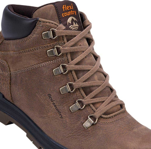 Botin Montaña Hombre, Ocre, Explorador Y Comodo, Piel/textil