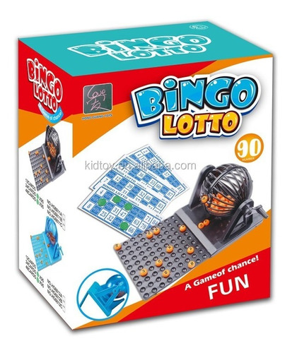 Bingo Lotto Balotera Plástica 90 Balotas Cartones Portable