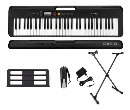 Kit Teclado Casio Tone Ct-s200 Musical 61 Teclas X10 + Pedal