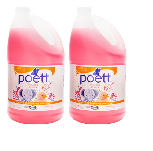 Limpiador De Pisos Poett Bebé X4lt Pack X2u