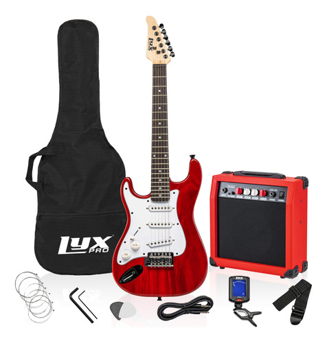 Lyxpro Guitarra Electrica 36  Kit Para Niño Zurdo Tamaño 3 4