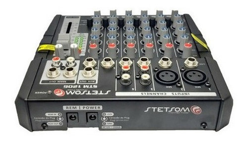 Imagem 4 de 8 de Mesa De Som Automotivo Stetsom Stm1206 12v Liga Na Tomada