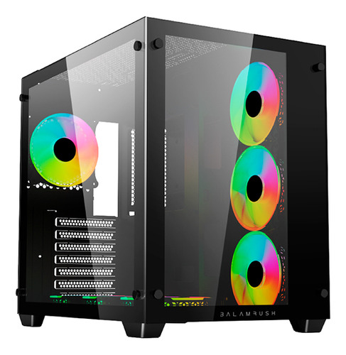 Gabinete Gamer Balam Rush Tank Pro Gm930 4 Fan Negro