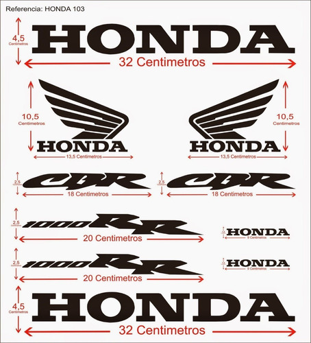 Calcos Honda Cbr 1000