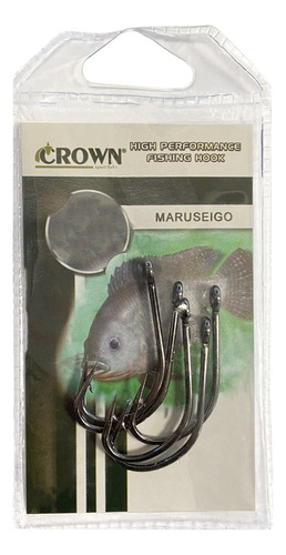 Anzol Para Pesca Com Fisga Maruseigo Black Nº28 C/5 - Crown