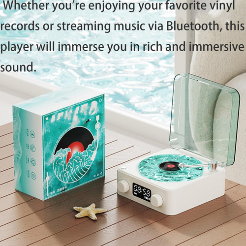 2024 Reproductor De Discos De Vinilo Waves,discos Bluetooth