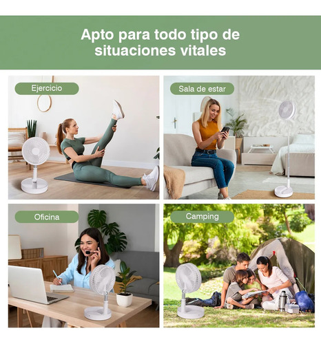 Ventilador Retráctil Portátil Recargable Plegable
