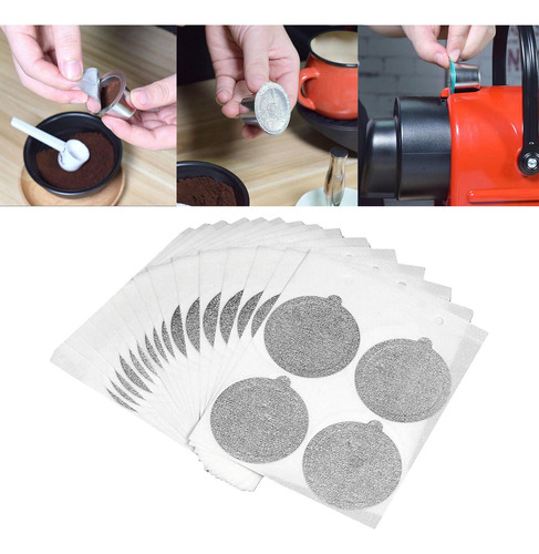 60x Lámina De Aluminio Reutilizable Cápsula Cuchara