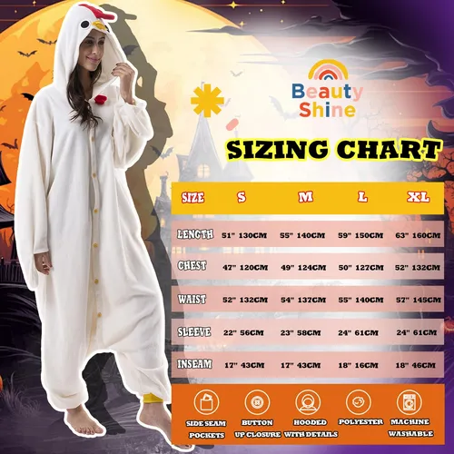 Beauty Shine-pijama De Una Pieza Unisex For Adulto, Disfraz
