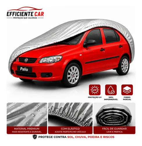 Capa Protetora Para Carro Forrada Proteção Contra Sol Chuva Fiat Pal
