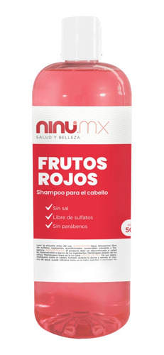 Imagen 1 de 3 de Shampoo Libre De Sulfatos Sal Y Parabenos Ninu 500 Ml Aromas