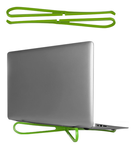 Base Soporte Plastico Portatil Para Laptop Holder Desarmable Color Verde