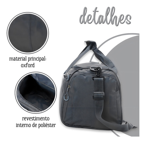 Sacola Mala De Mão Bolsa De Viagem E Academia Extra Grande Cor Preto