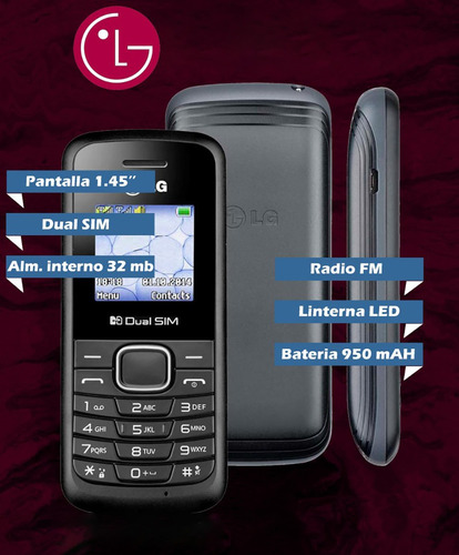 Imagen 5 de 6 de Celular LG Teclado Barato P Trabajo Conexion P Antena Rural