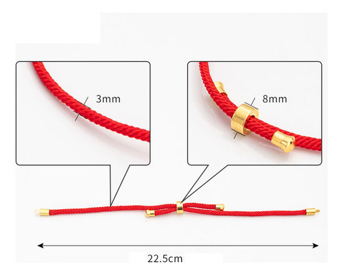 2 X 10 Pulseras De Cordón Trenzado For Hacer Argenta Negra