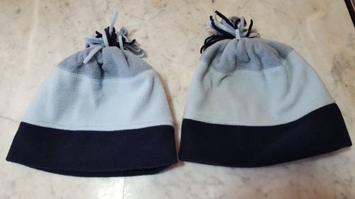 Gorros Beanie De Polar Azul, Azul Acero Y Celeste