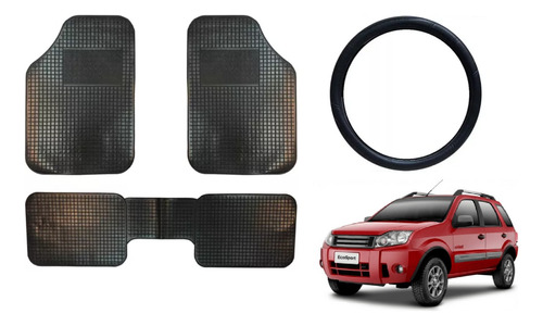 Cubre Alfombra 3 Piezas Auto + C/ Volante 38 Ford Ecosport