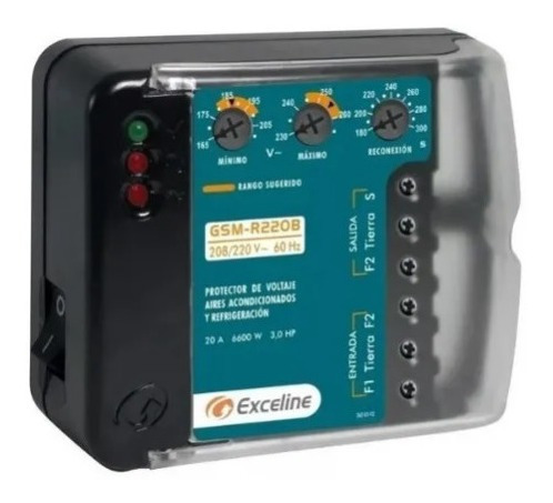 Protector De Voltaje 220 Exceline Gsm-r220b 3 Años Garantia