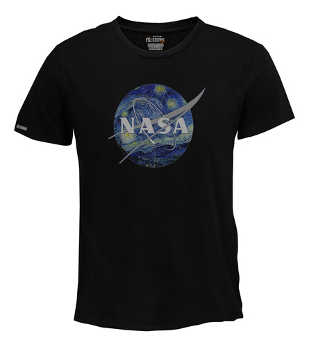 Camiseta Estampada Nasa Pintura Logo Inp Hombre Bto 