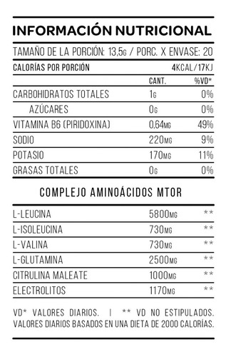 Mtor Bcaa 270g Formula Mejorada Star Nutrition Sabor Blue Raz